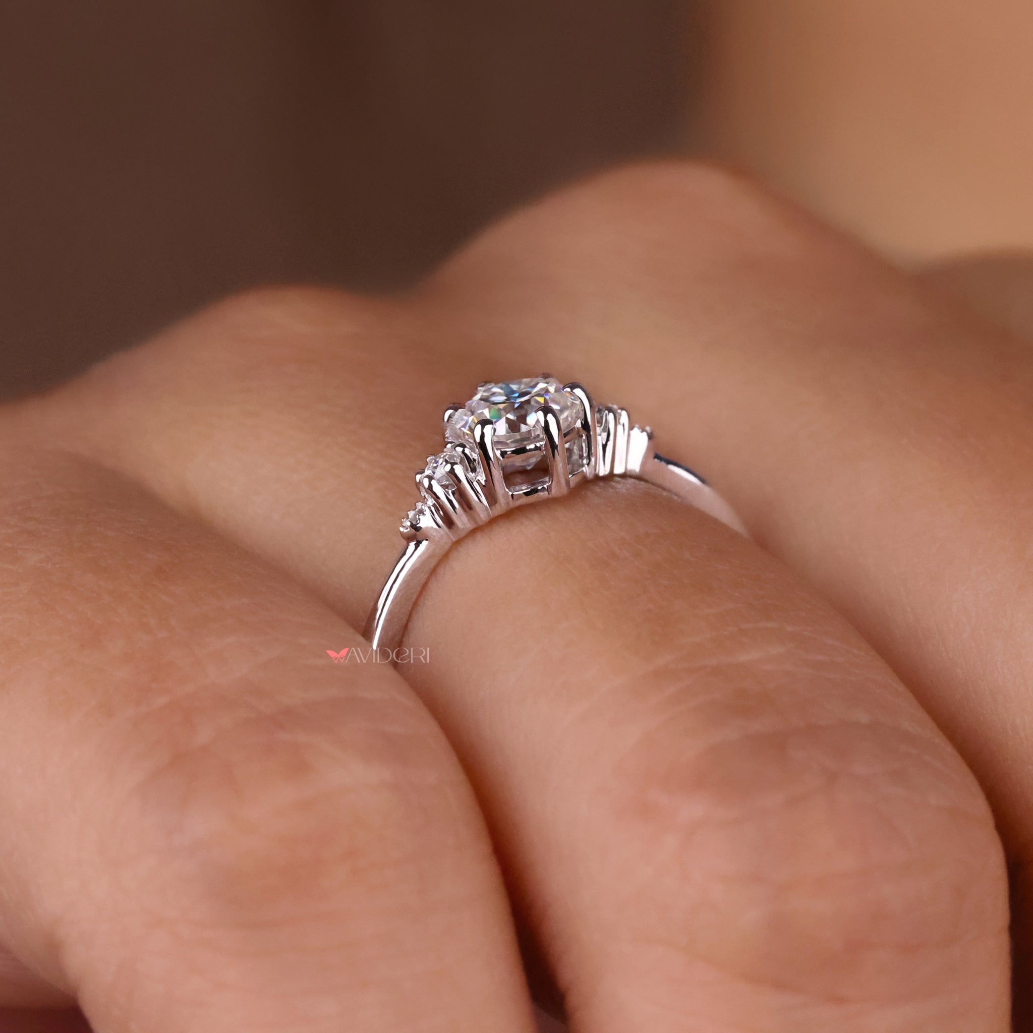 A stylish round cut ring designed for everyday elegance.
