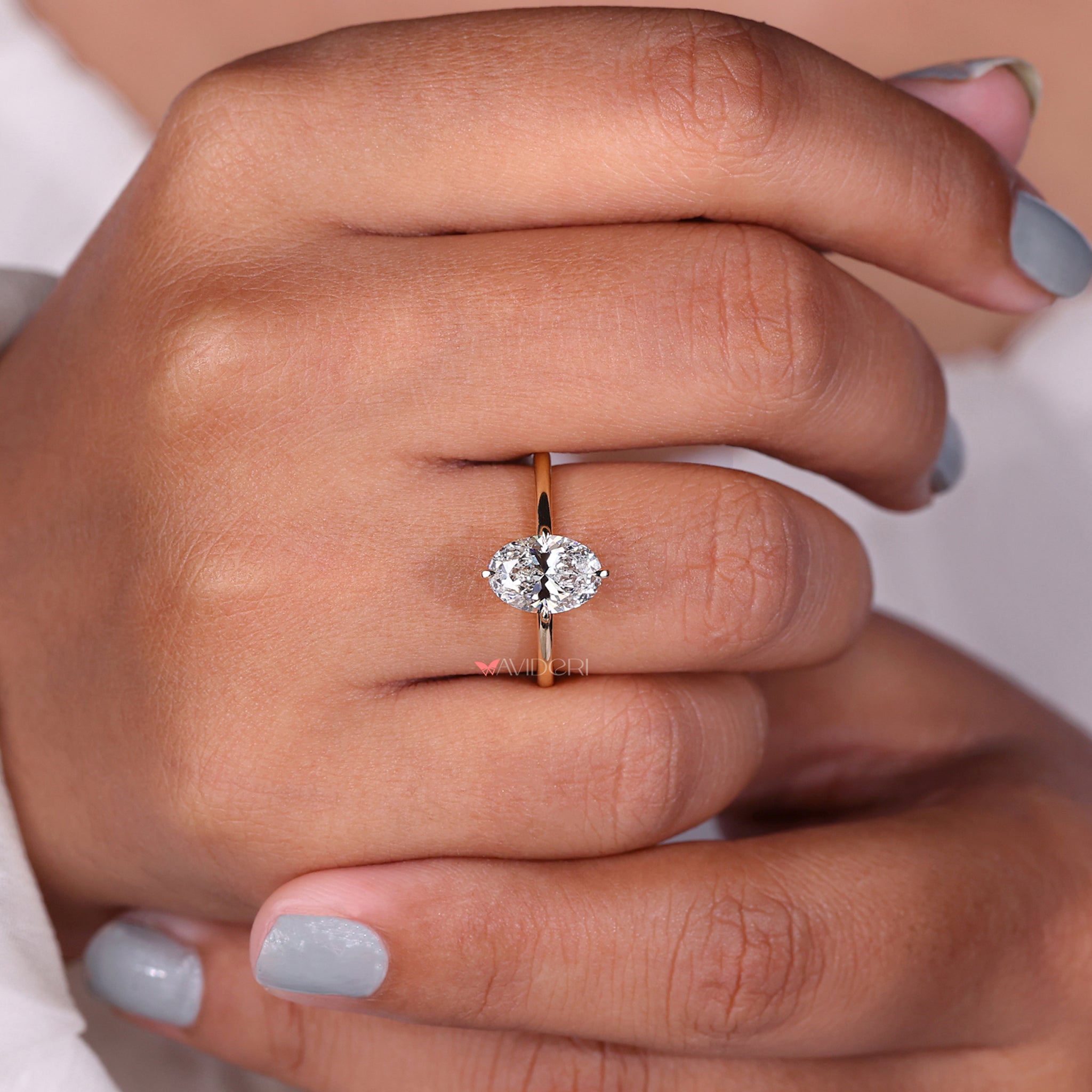 oval engagement ring, oval diamond wedding ring, solitaire engagement ring, handmade jewelry