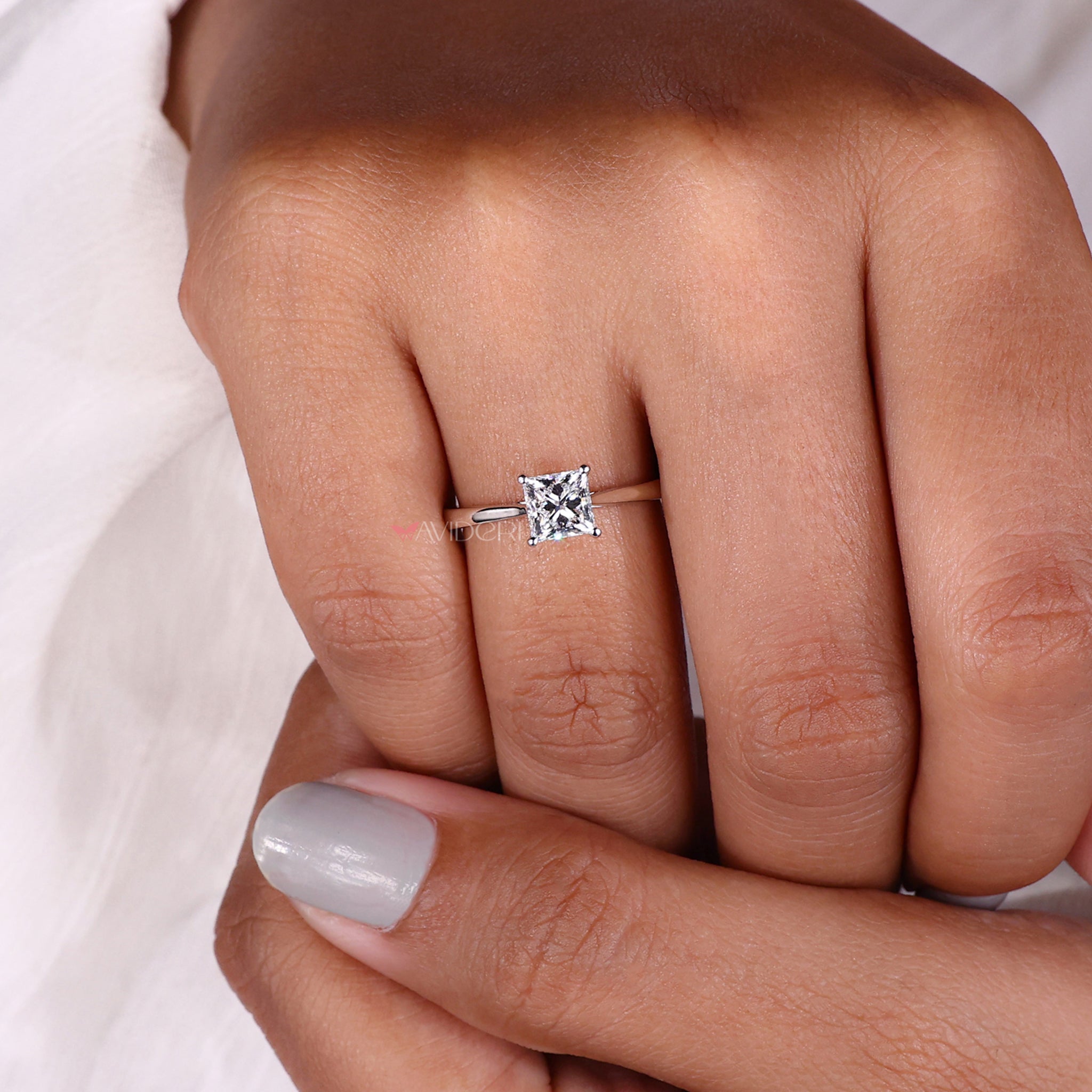 diamond ring solitaire handmade ring