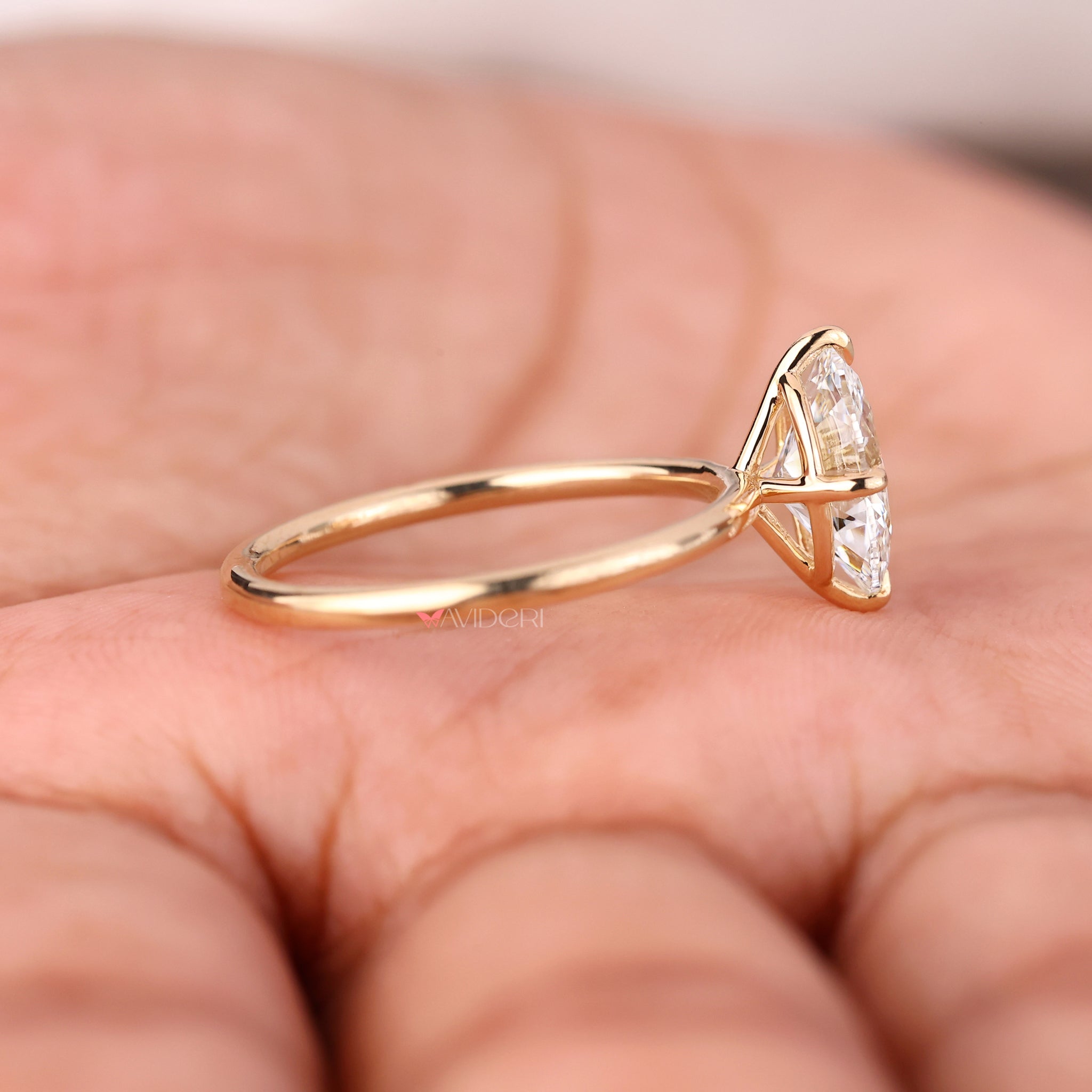 lab grown diamond, igi certified, diamond ring solitaire, oval diamond engagement ring