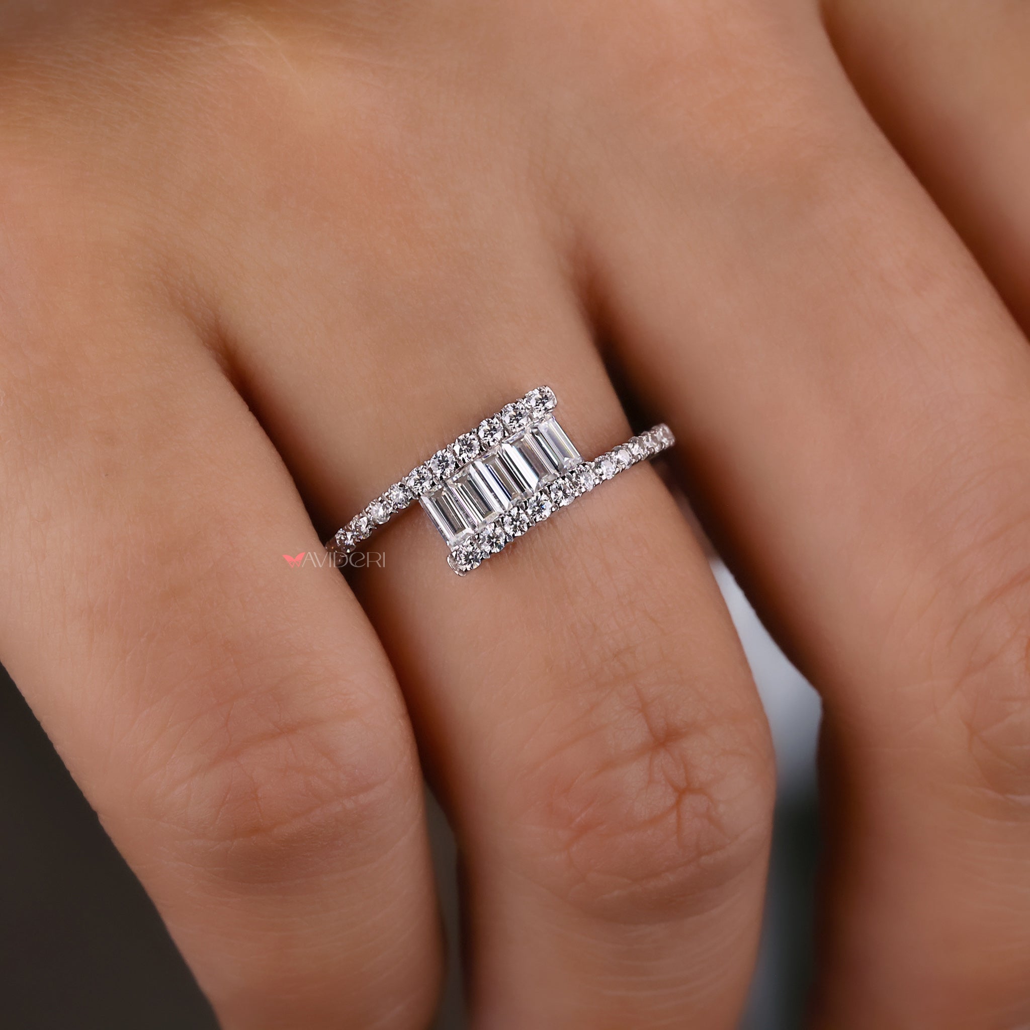 A custom engagement ring with a one-of-a-kind look.