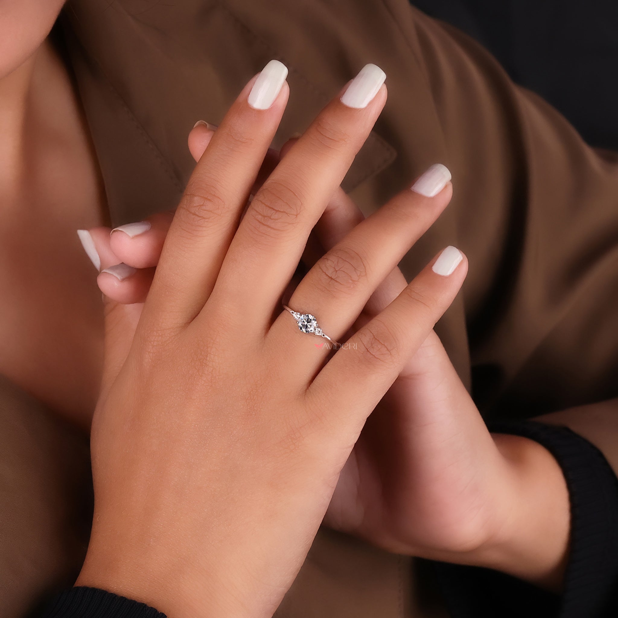 This moissanite ring offers fire and beauty without compromise.