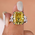 Radiant engagement ring, radiant cut ring, handmade ring