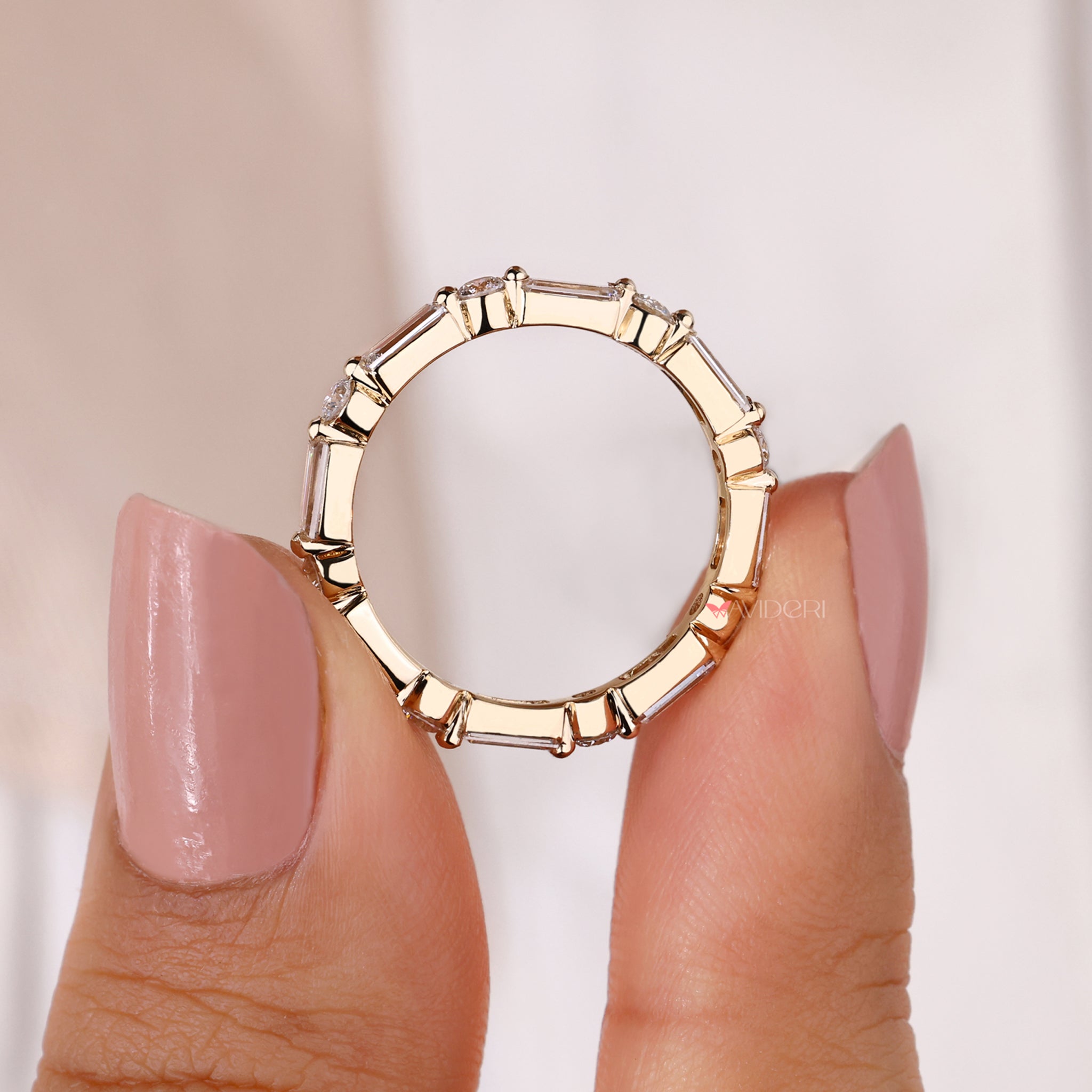 Yellow gold Custom wedding band crafted for a perfect fit.