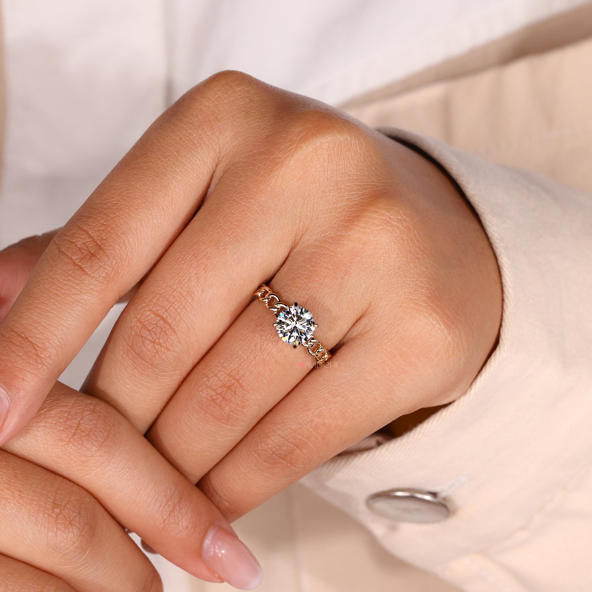 Diamond solitaire ring designed to celebrate unforgettable moments.