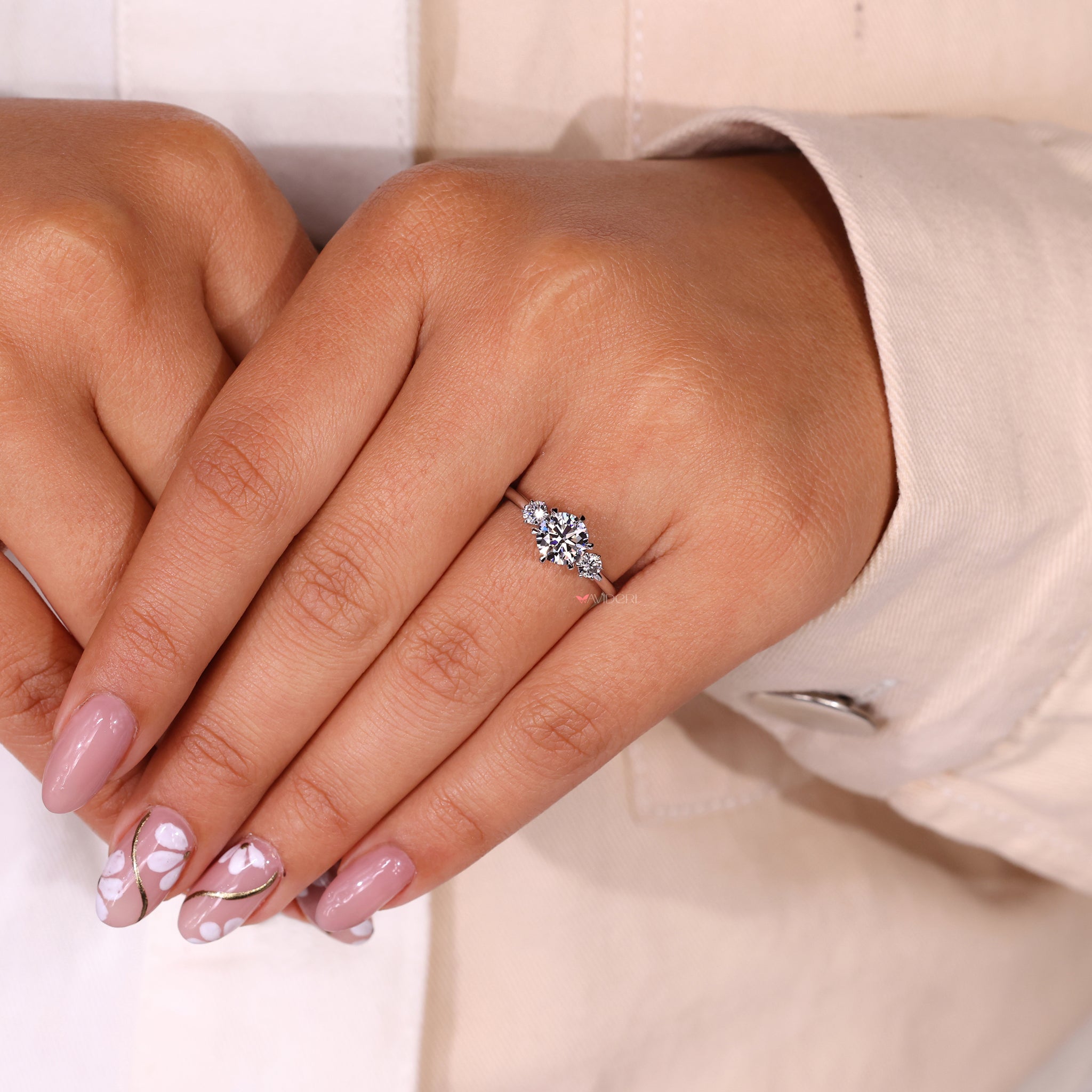 Classic round cut diamond ring perfect for a sophisticated look.