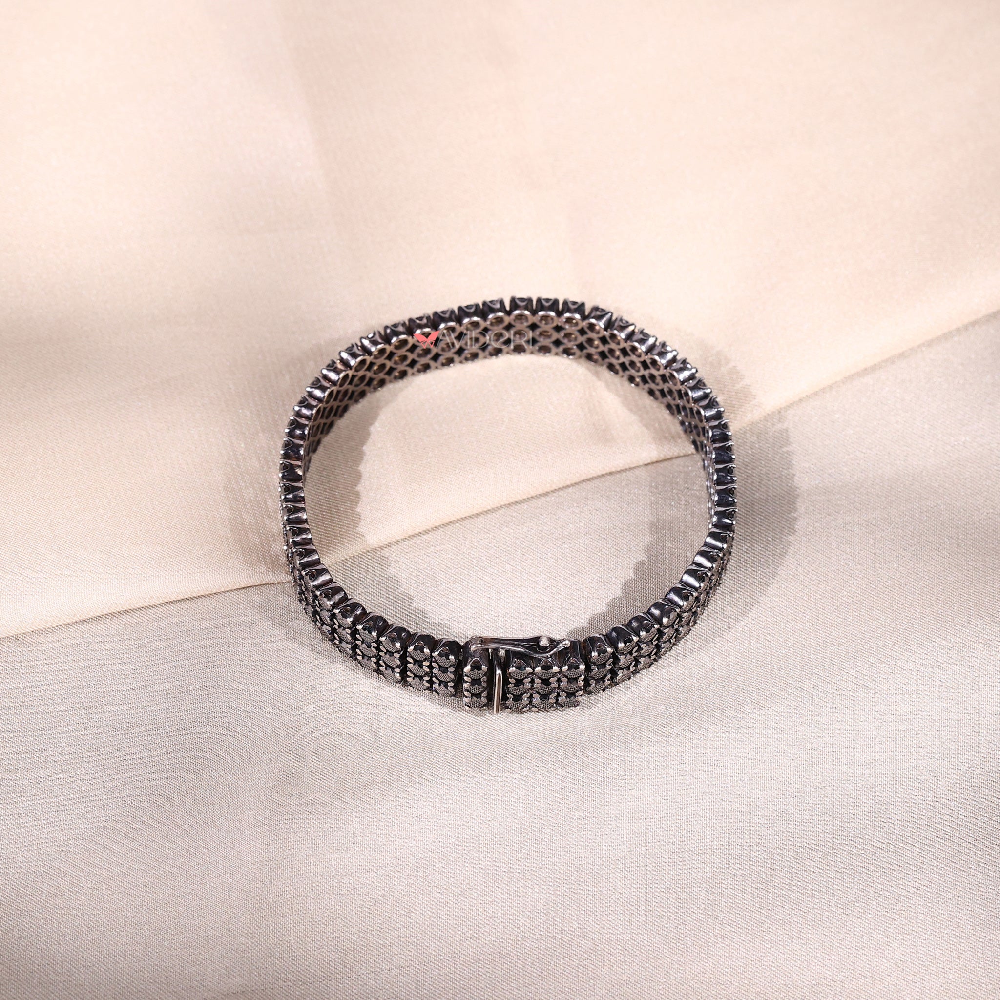 Black Tennis Bracelet custom bracelets Three Row bracelet handmade jewelry