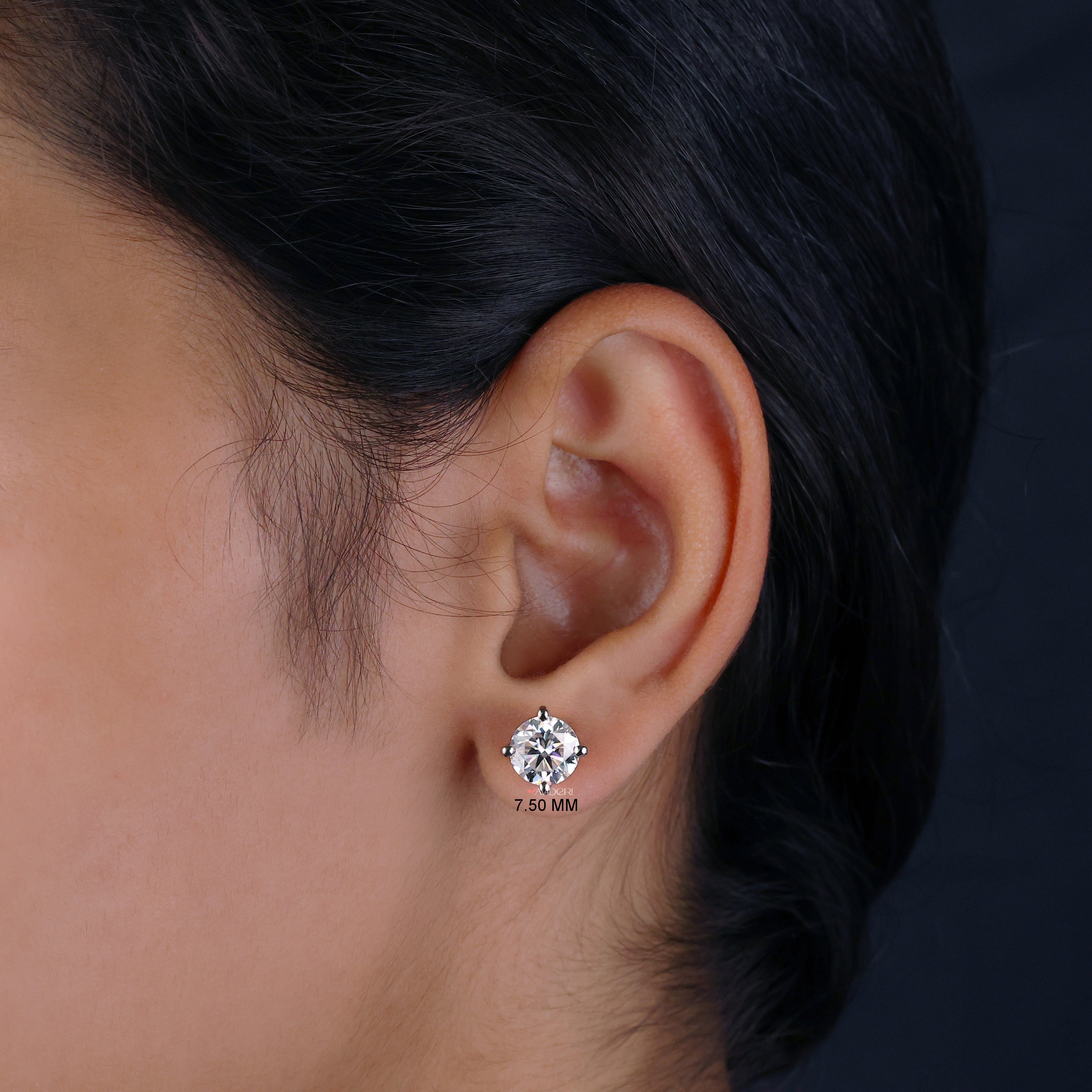 The 4 prong earrings hold the stone securely and beautifully.