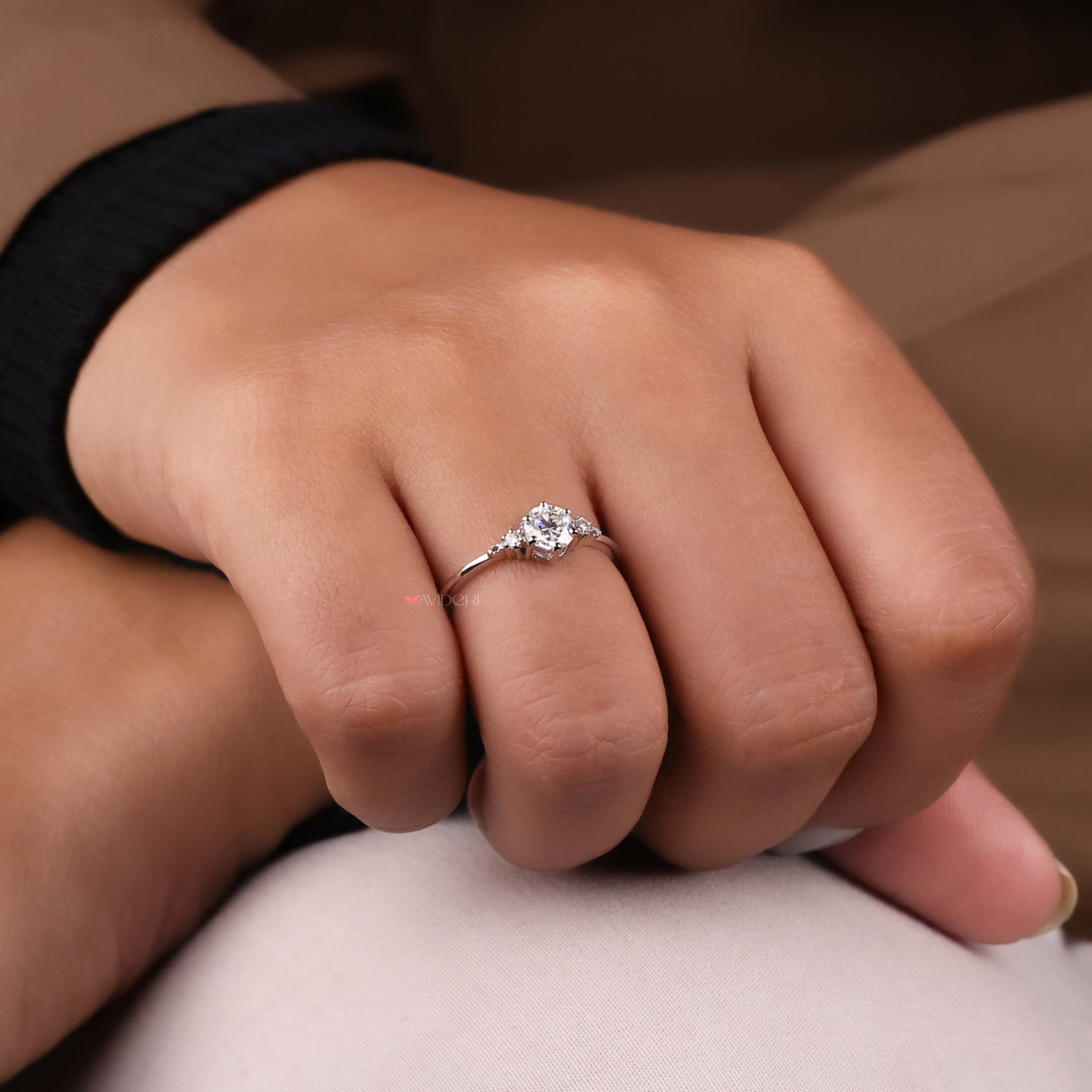 A prong set ring crafted to hold gems firmly in place.