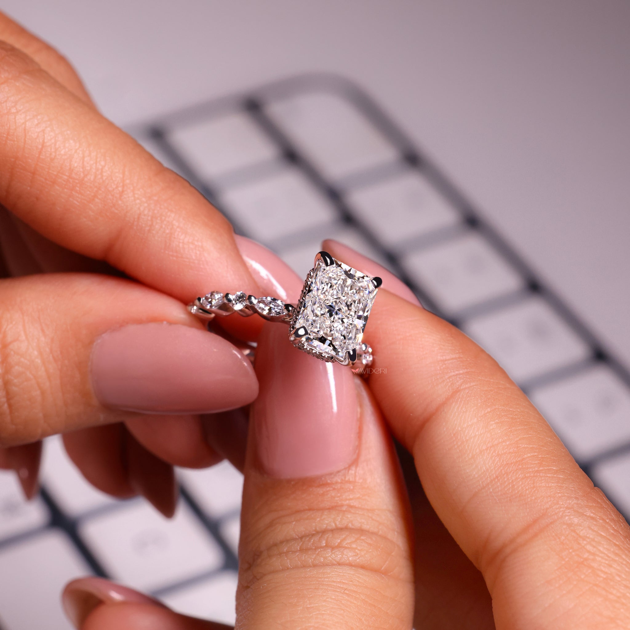 Beautiful radiant diamond ring with unmatched sparkle.