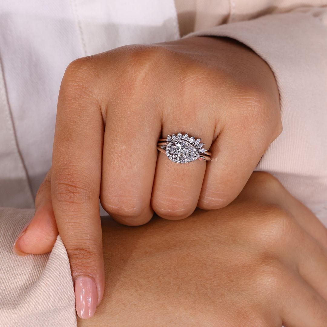 Marquise Wedding Band brings a vintage touch to contemporary bridal jewelry.