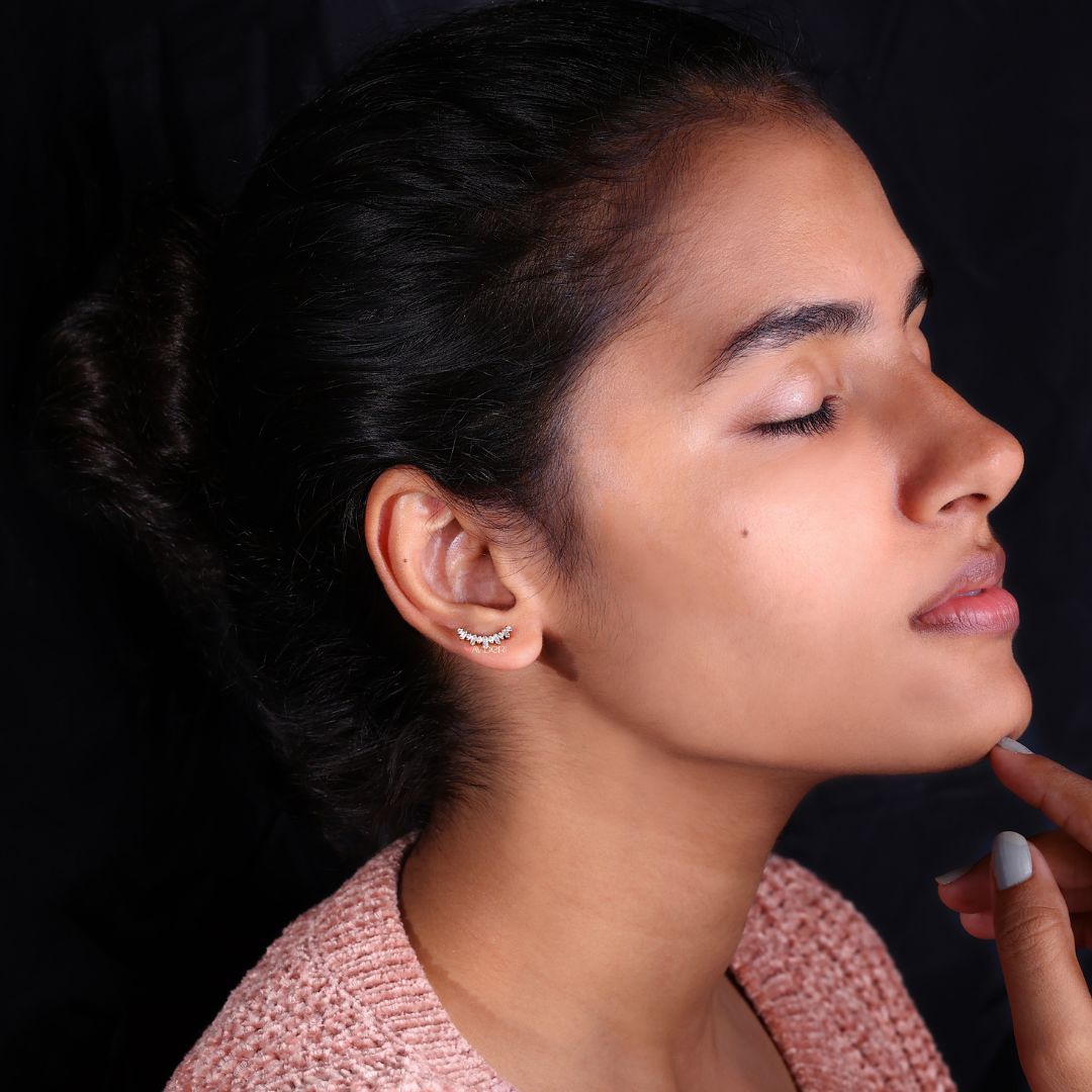 Prong setting gives each earring stone a bold, lifted look that lets maximum light pass through for extra brilliance.