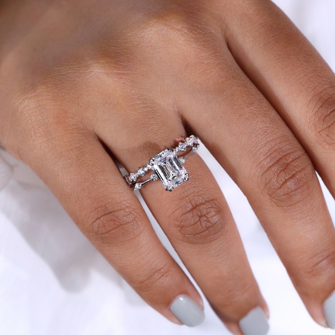 Simple wedding band combines minimal style with lasting quality.