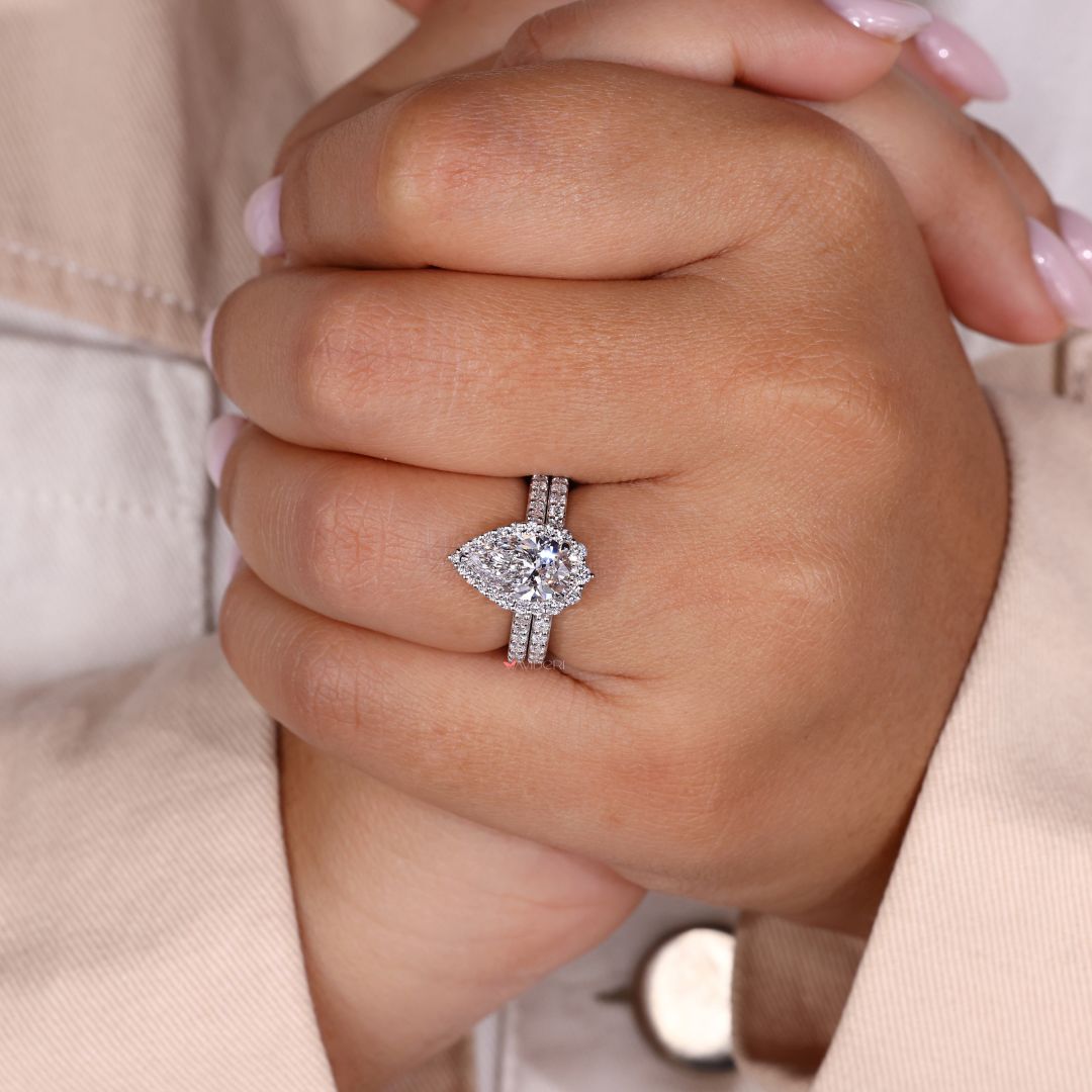 White gold band, shared prong wedding band, shared prong eternity band