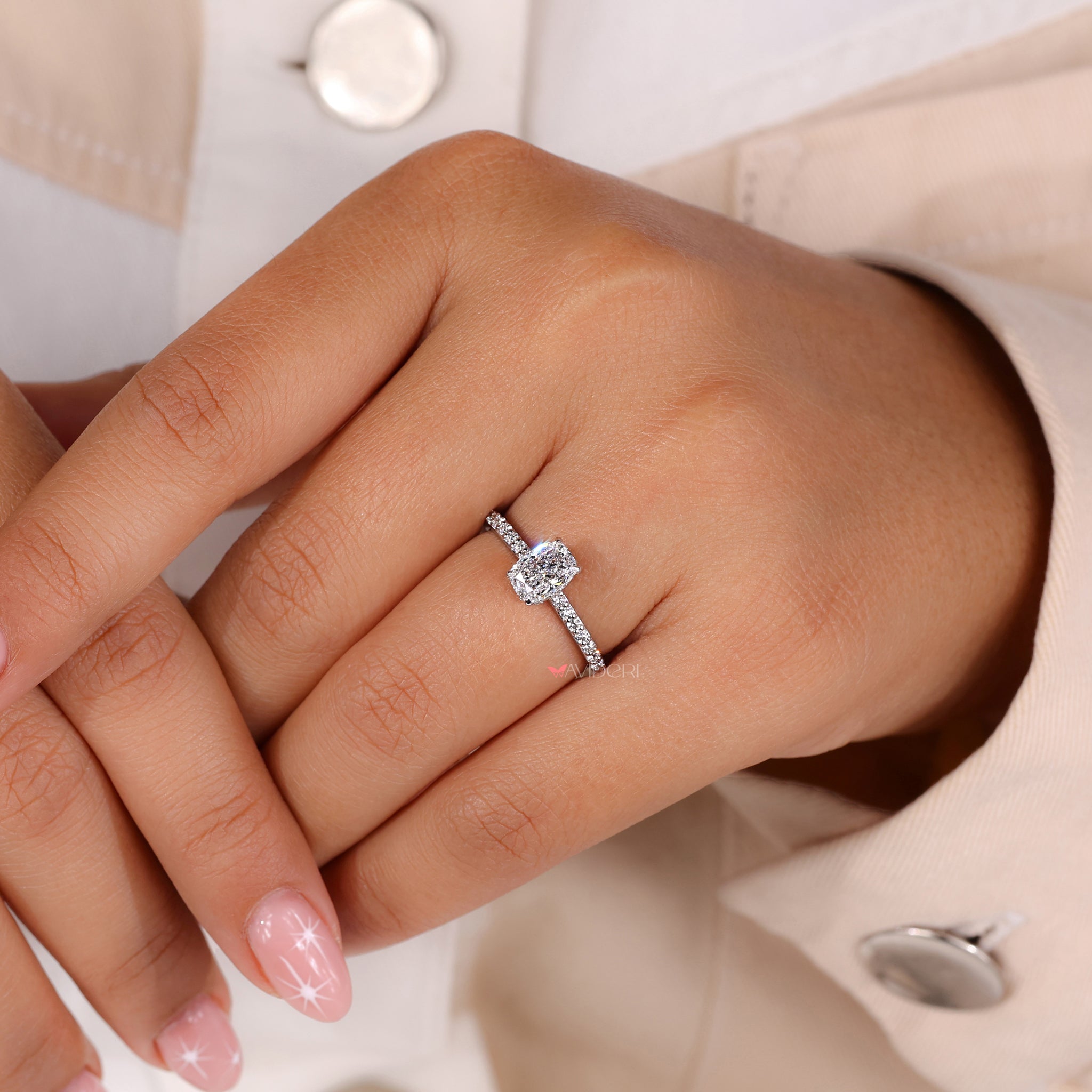 Classic cushion cut ring crafted for special occasions