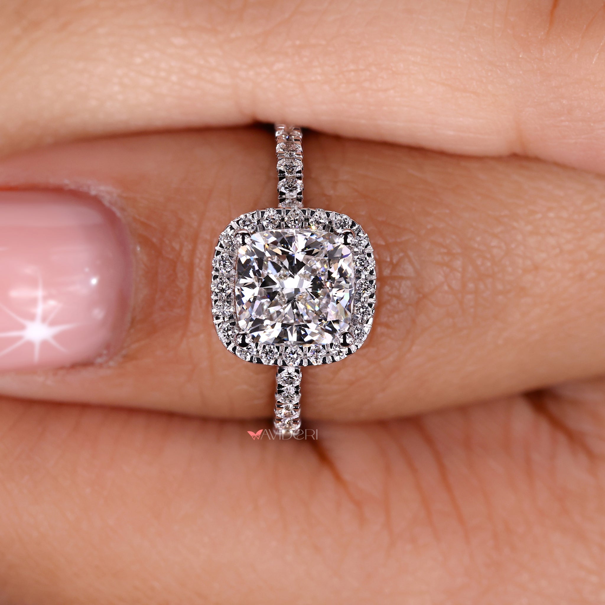 Prong setting ring securing the diamond beautifully