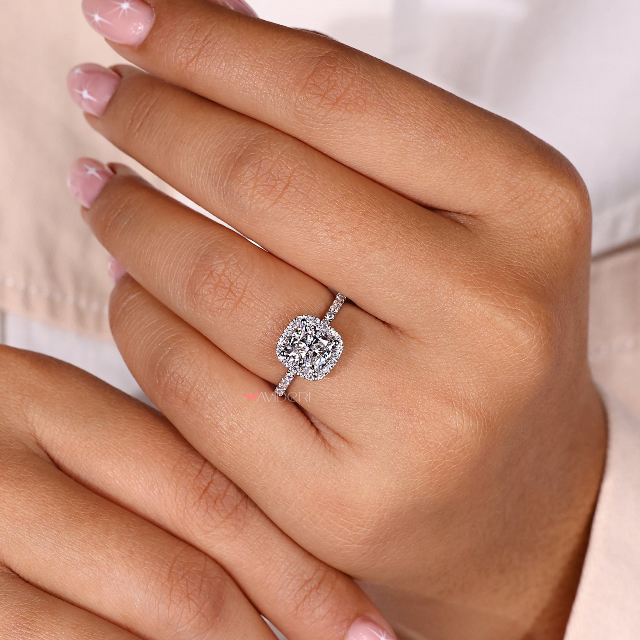 Classic cushion cut ring designed with precision