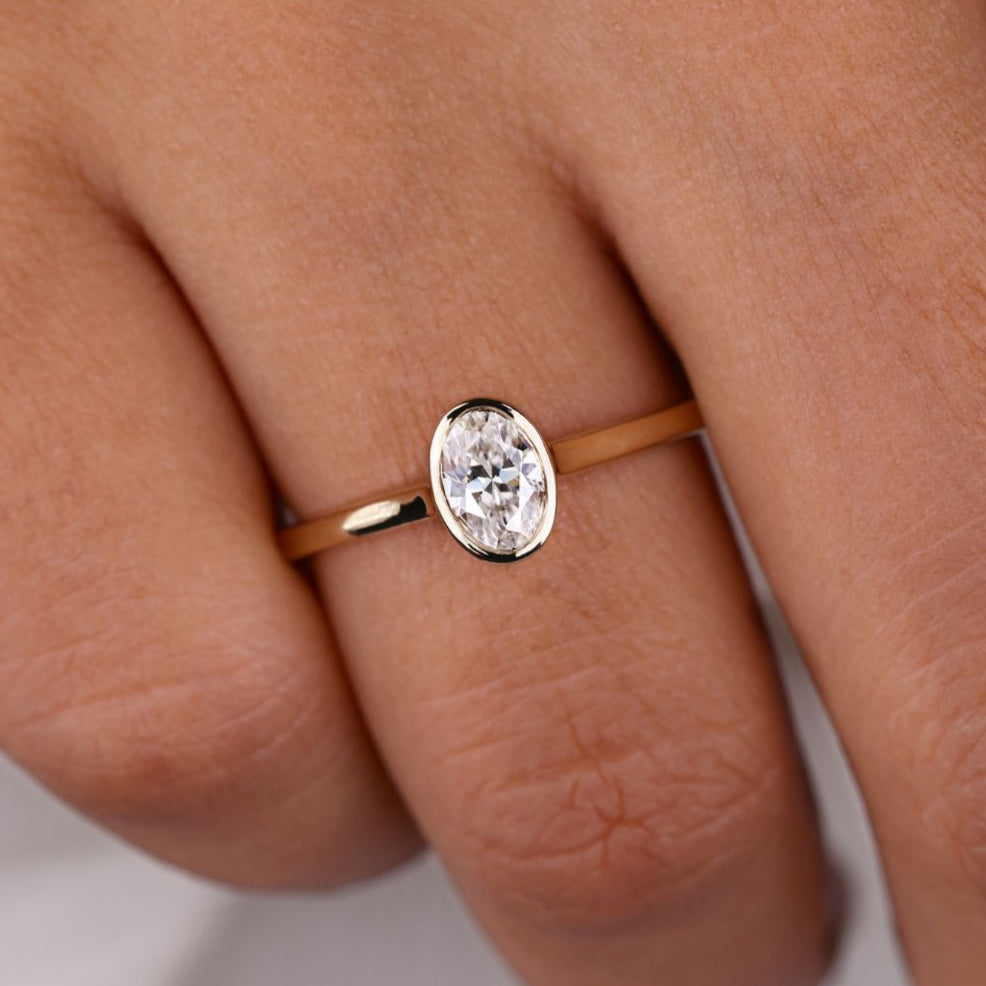 This solitaire ring highlights simplicity with timeless beauty.