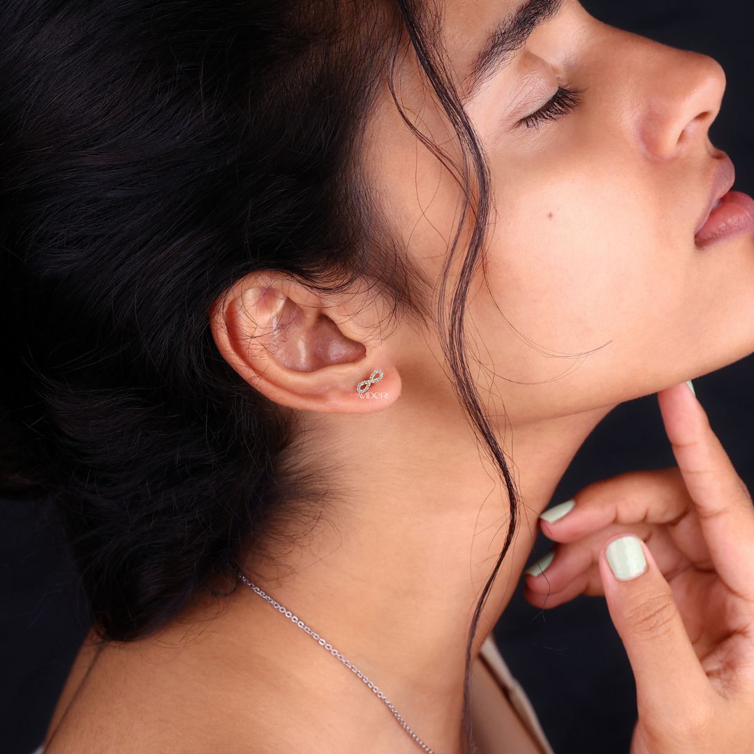 Moissanite Earrings, crafted to highlight the beauty and brilliance of Moissanite stones.