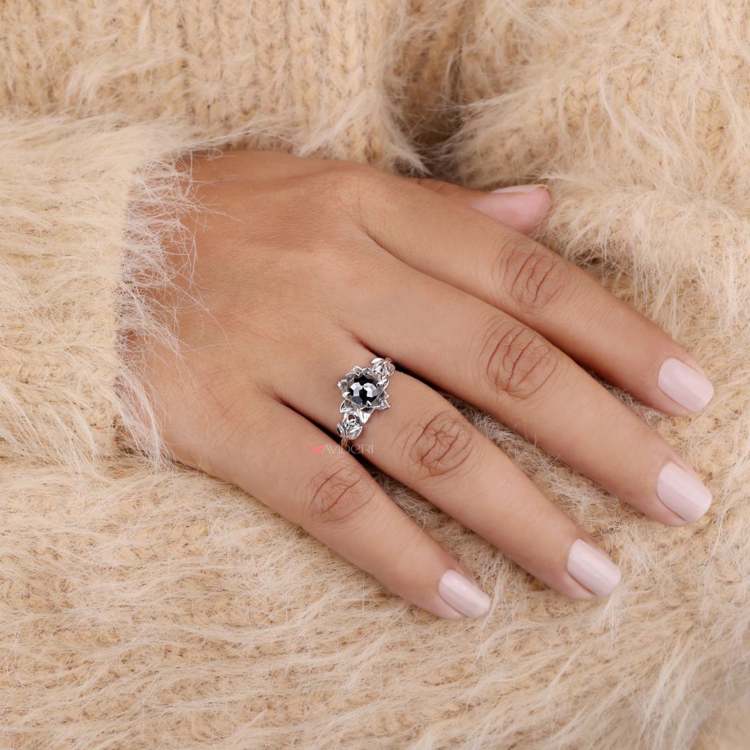 Moissanite engagement ring with radiant stones for a lasting impression