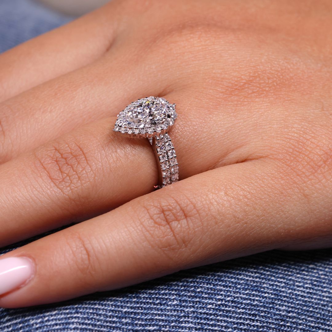 Baguette band, round eternity band, shared prong eternity band