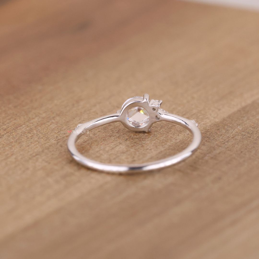 White gold engagement ring featuring a refined design.