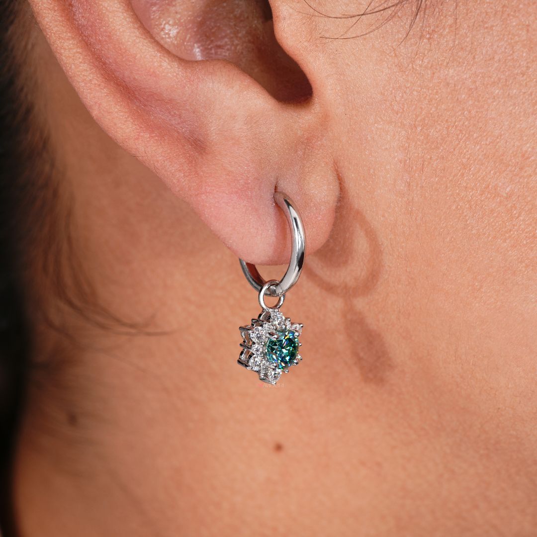 Exquisite white gold diamond earrings with timeless beauty and sparkle.