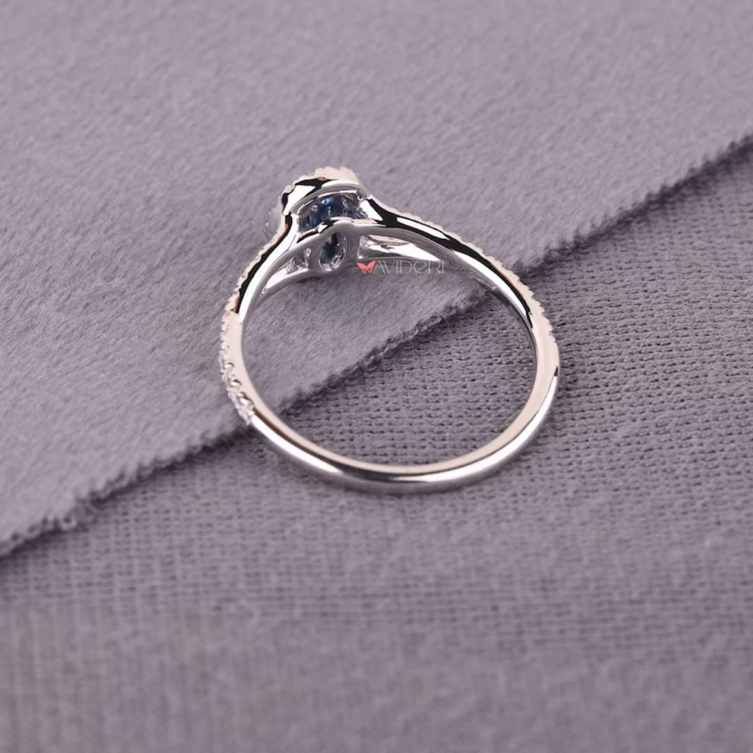 Handmade jewelry features detail of avideri ring.