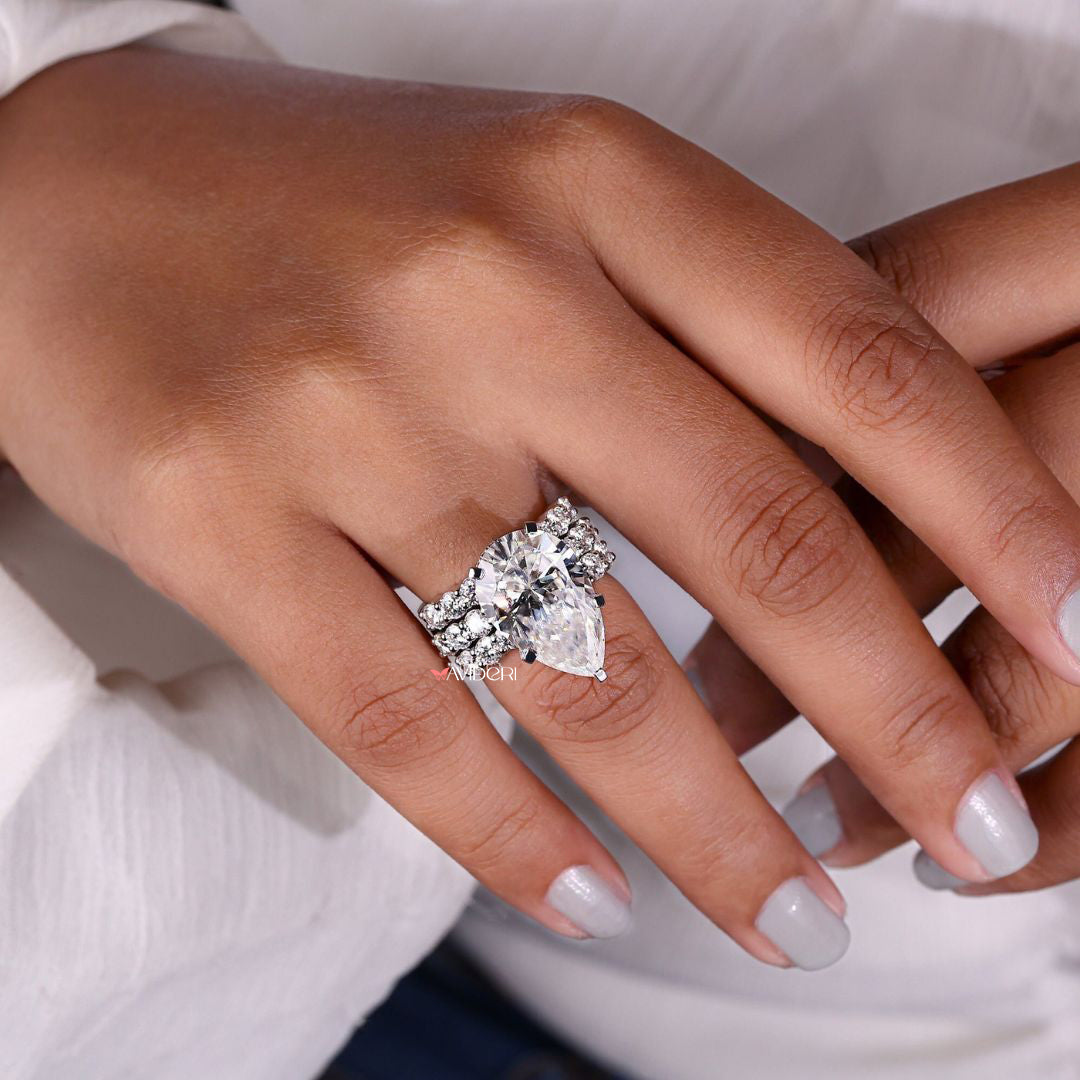 Designer wedding band offers a unique, custom design.