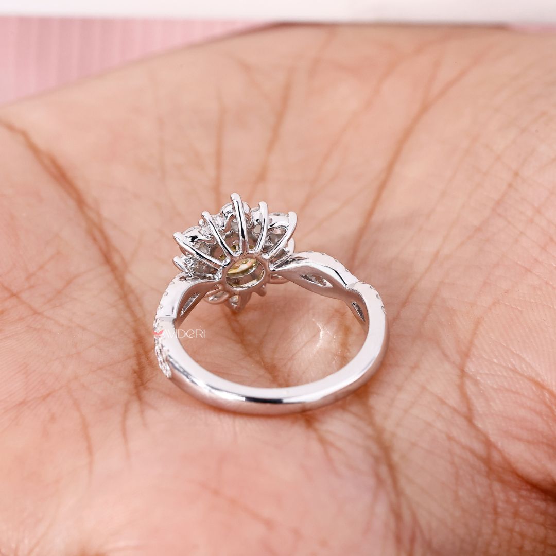 Twisted Pave Set ring adds texture and sparkle with a unique twist design.