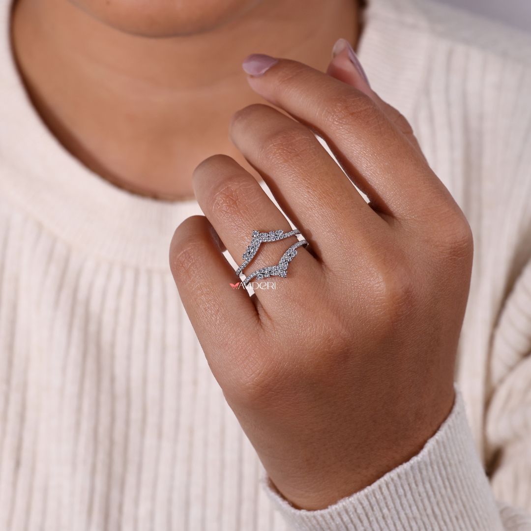 Yellow gold band, ring jacket enhancer wedding band, handmade band