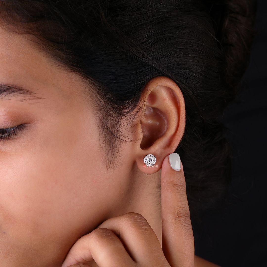 Moissanite Earrings shine bright with lab-grown stones set in fine handcrafted frames.