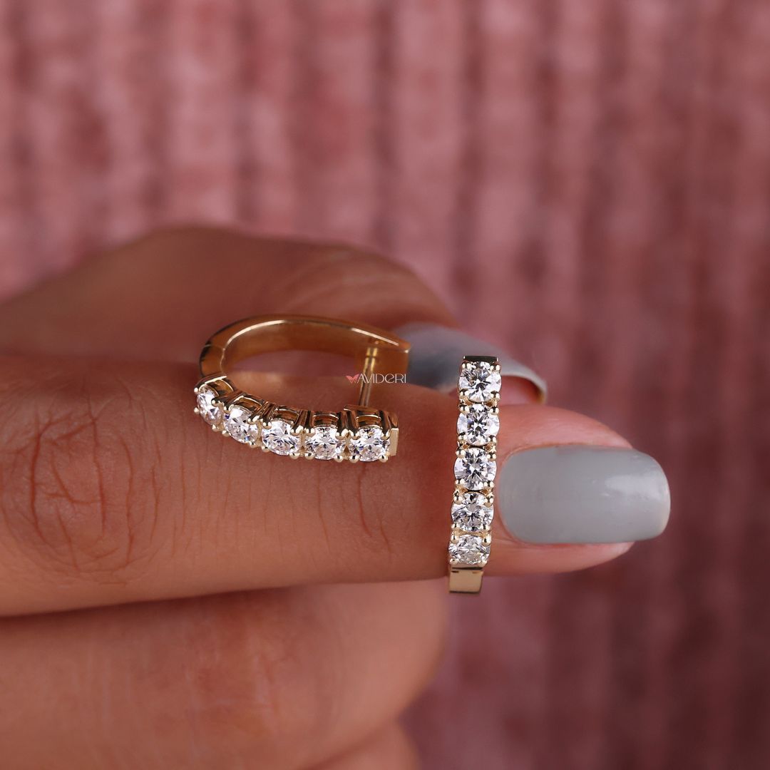 Yellow gold earrings designed for a timeless look