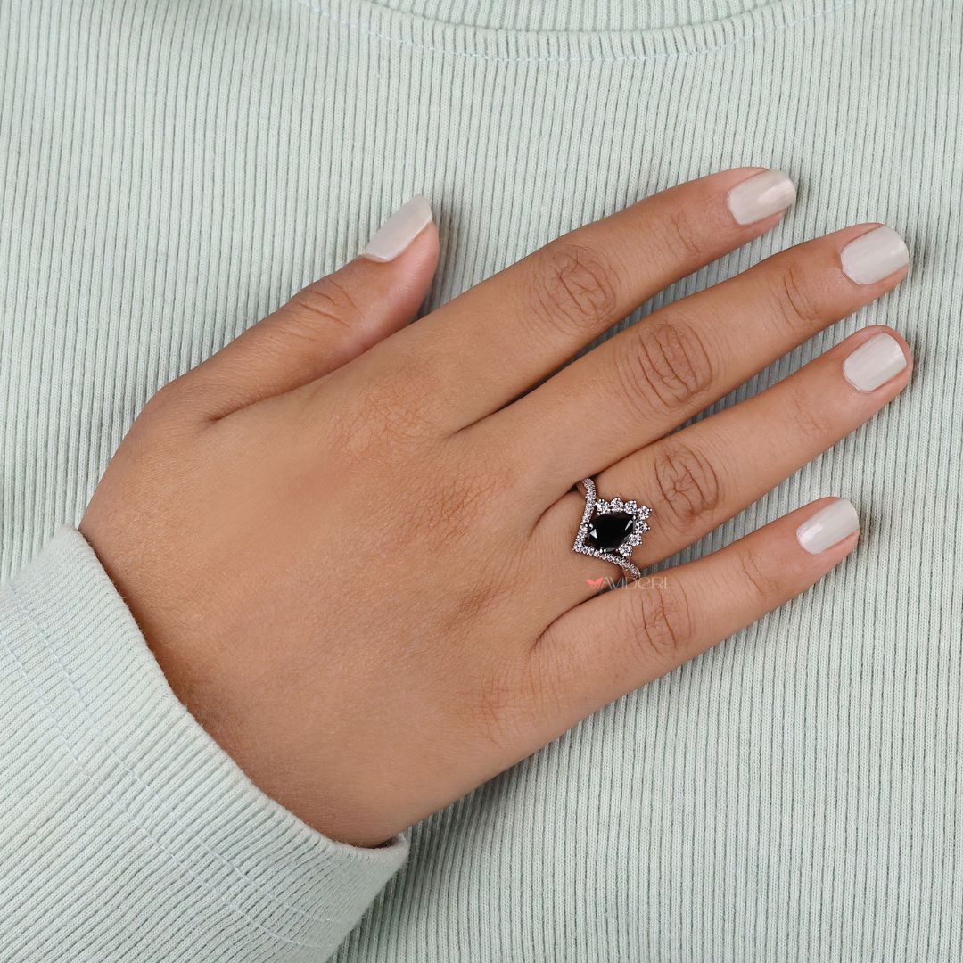 Halo ring featuring a dazzling circle of diamonds around the center