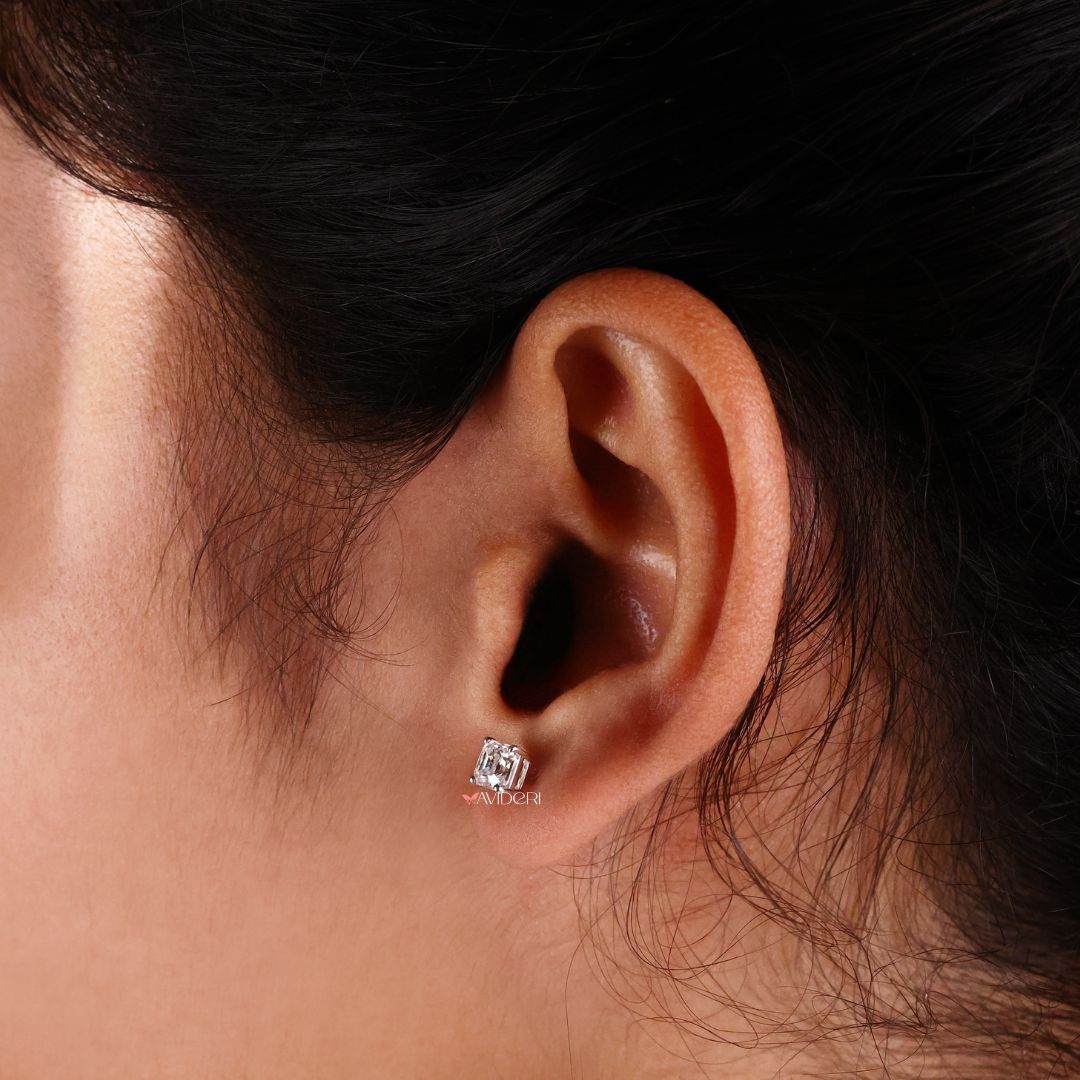 Moissanite earrings shine with lasting brilliance and beauty.