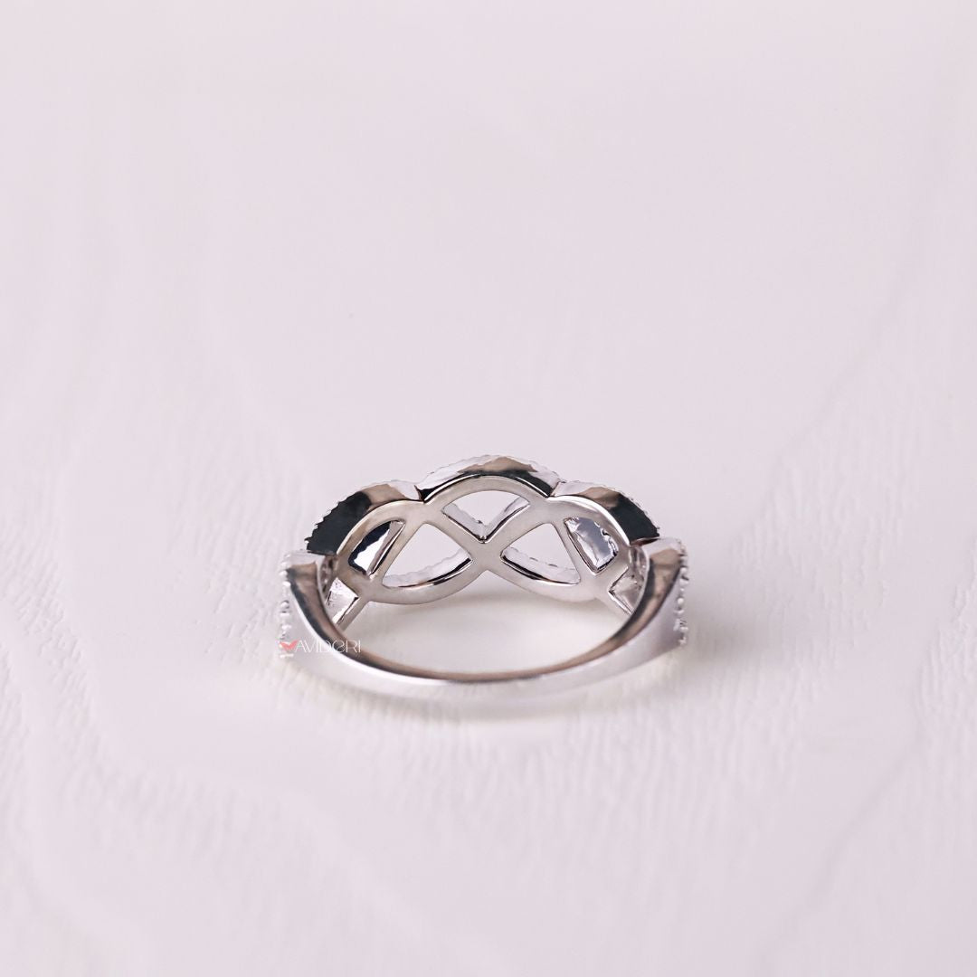 Half Eternity Petite Ring offering delicate sparkle and slim design.