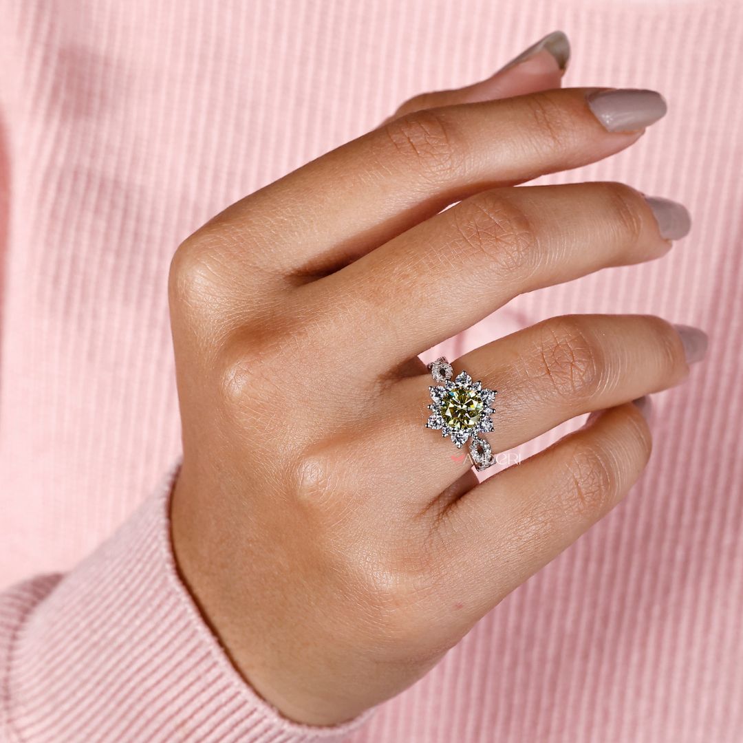 Canary yellow ring brings a bold and cheerful hue to any collection.
