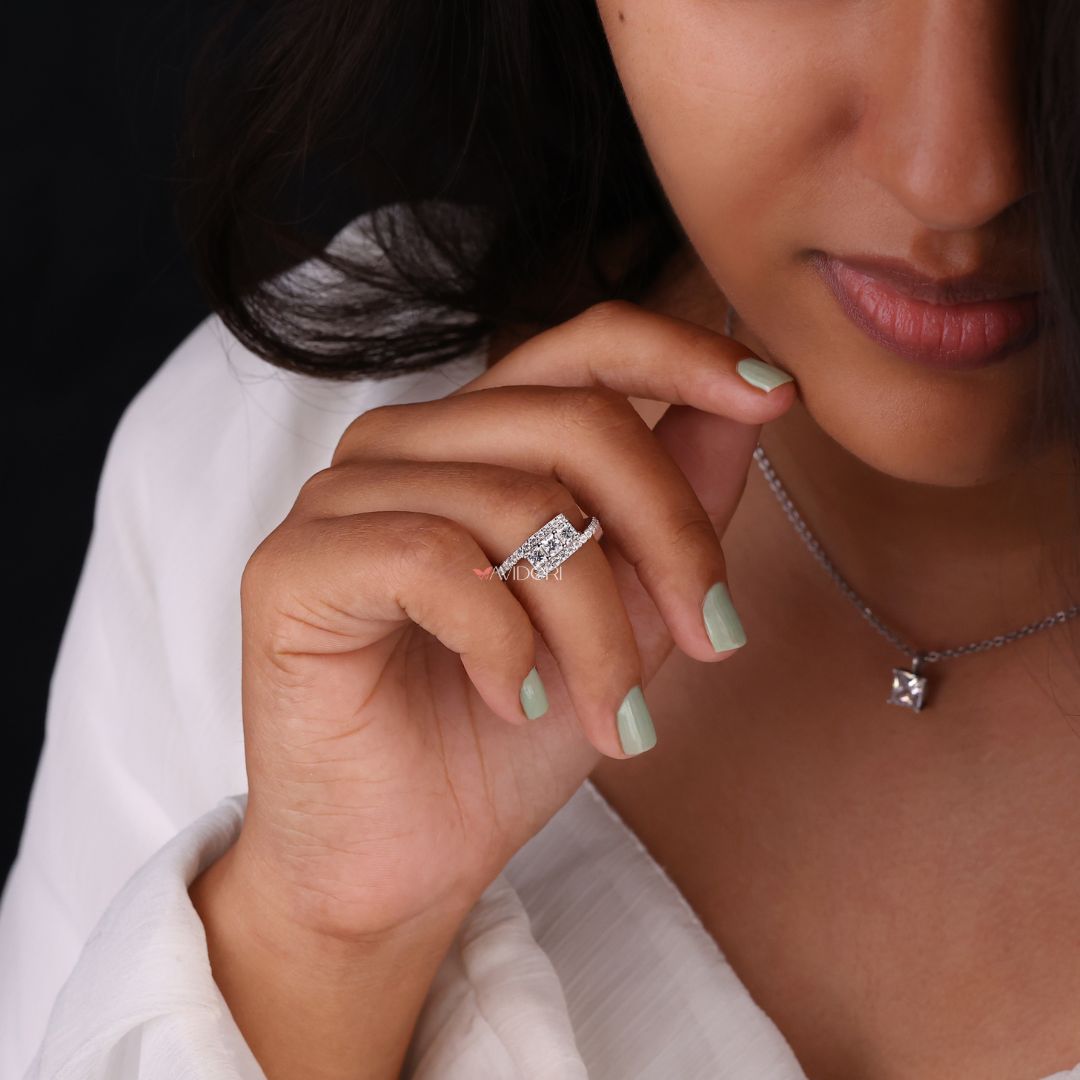 Moissanite wedding ring, avideri ring, avideri engagement ring