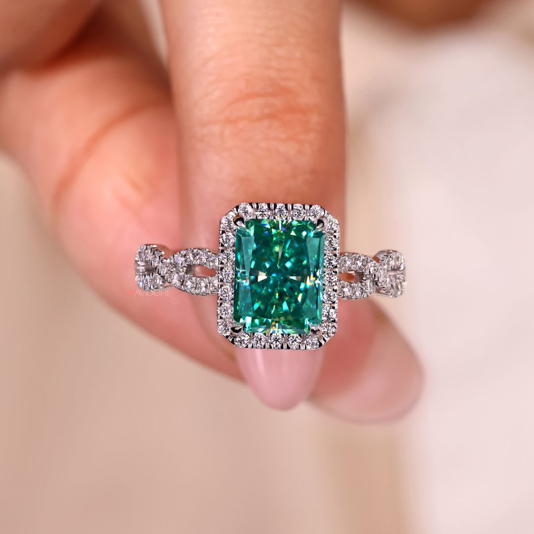 Handmade jewelry showcasing an avideri engagement ring design.