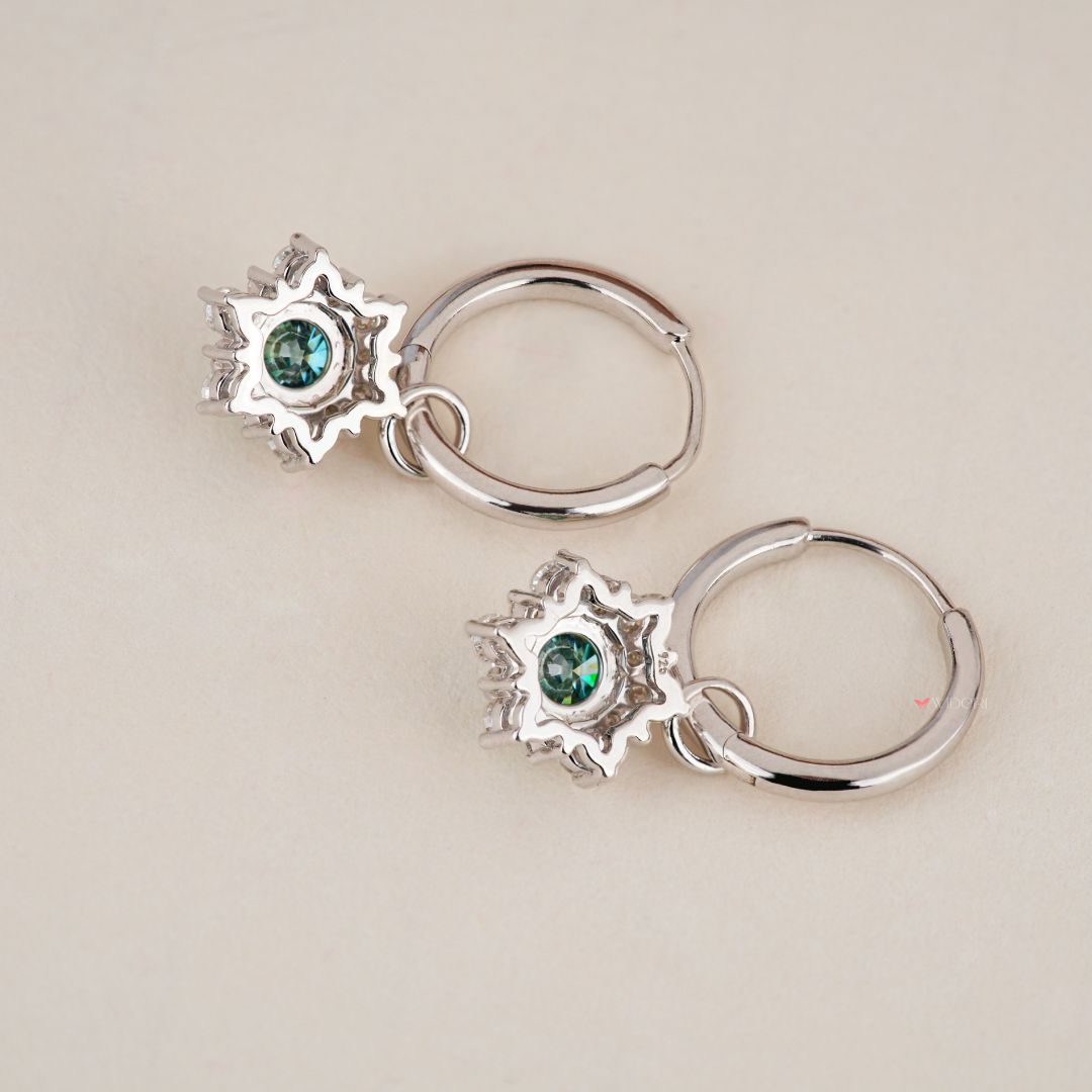 White gold hoop earrings designed for a refined and classic style.