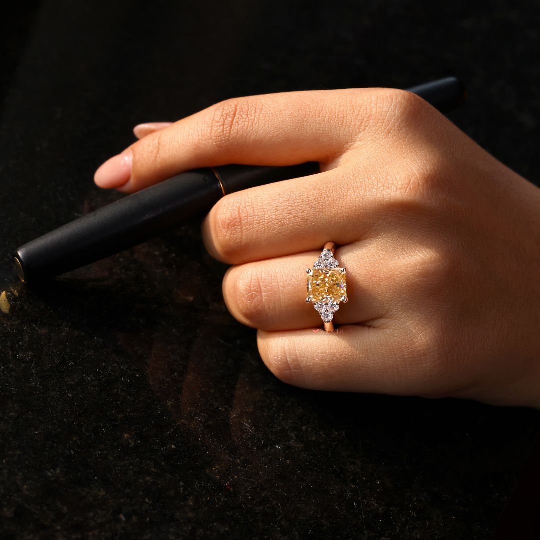 Solid Yellow Gold Ring designed for timeless beauty.