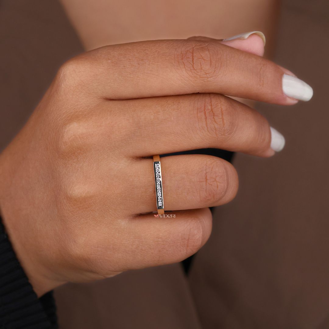 Yellow gold wedding band offers a warm, radiant glow that complements any style.