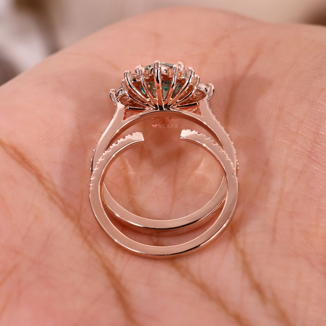 Rose Gold Bridal Set with unique style and enduring appeal.