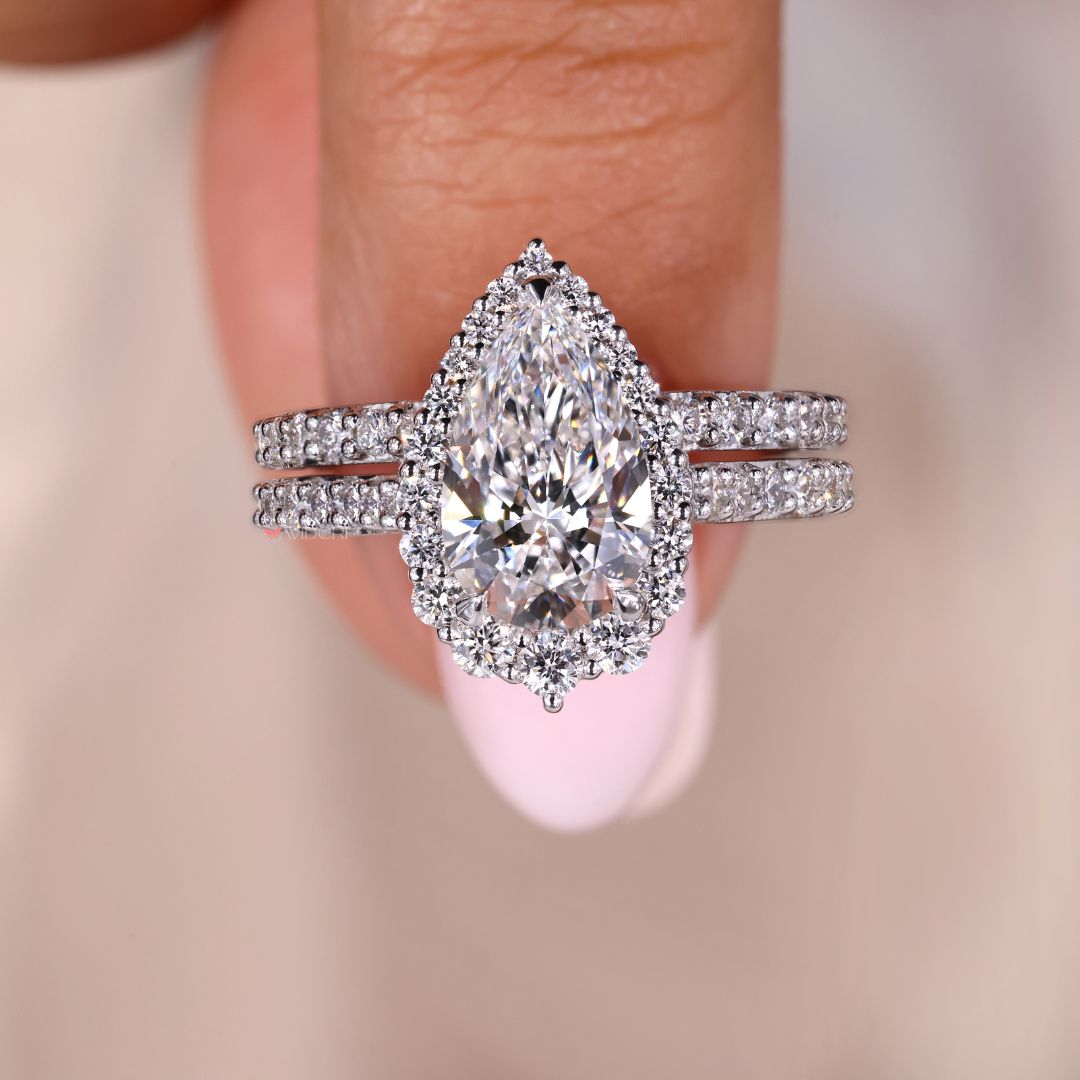 Avideri engagement band, baguette wedding band, white gold band