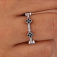 Floral eternity band, flower band ring, flower eternity