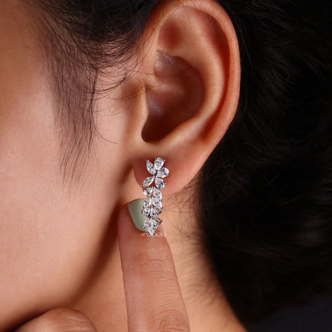 Moissanite Earrings, crafted to show off the brilliant sparkle of Moissanite stones in every pair.