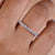 Half eternity wedding ring shows balanced shine with a sleek, lightweight design.
 Half eternity wedding ring shows balanced shine with a sleek, lightweight design.
