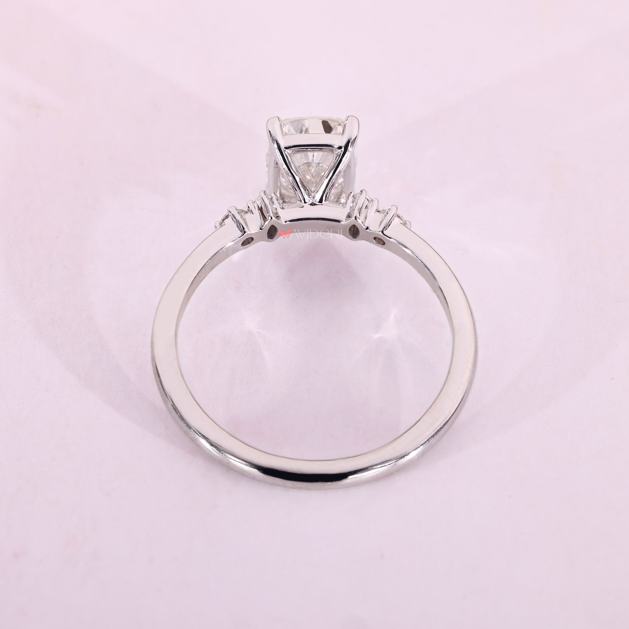 White gold diamond ring with Lab Grown Diamond.