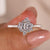 Oval diamond engagement ring with a lab-grown diamond.
 Oval diamond engagement ring with a lab-grown diamond.