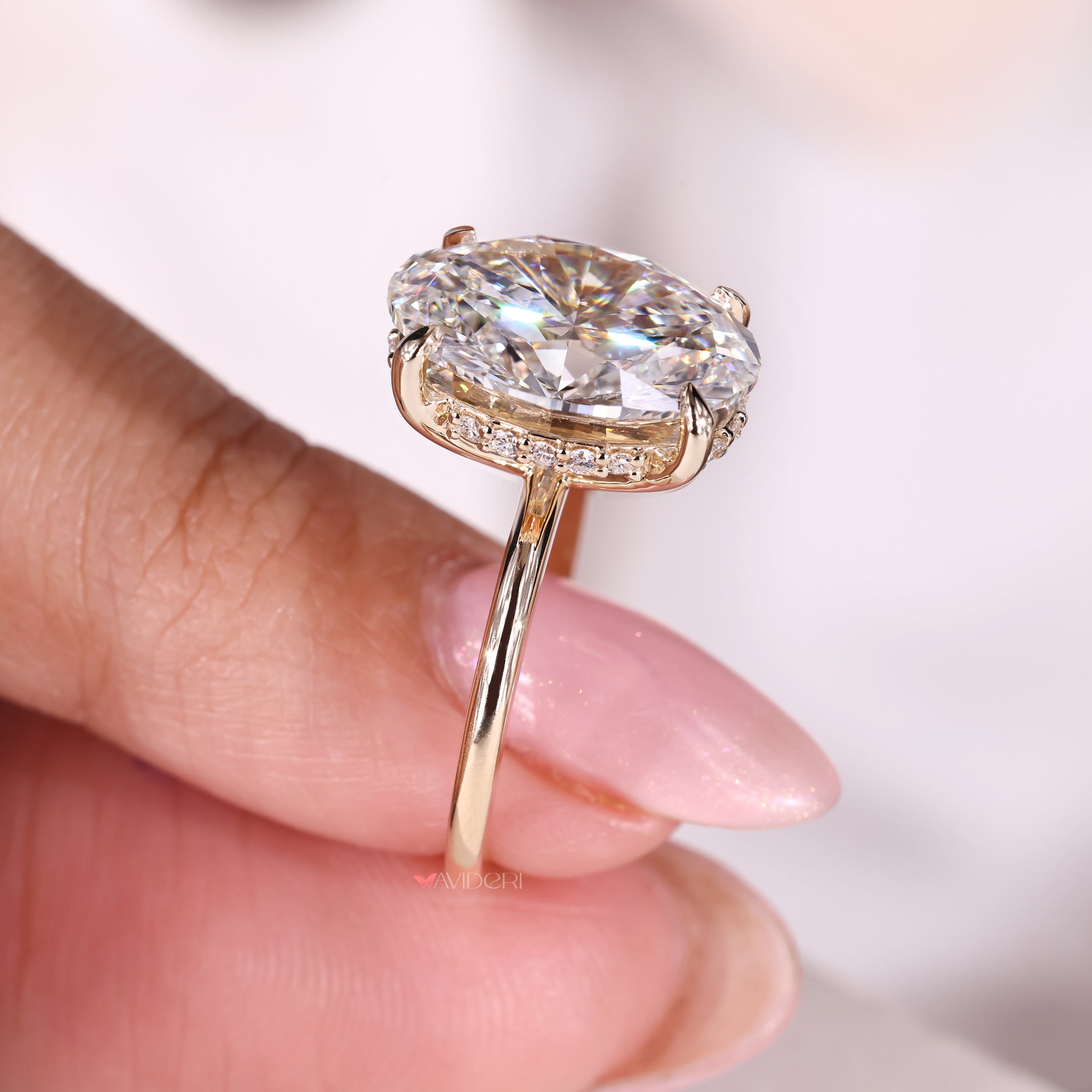 Lab Grown Diamond Ring with an oval cut diamond, offering an ethical and stunning alternative.